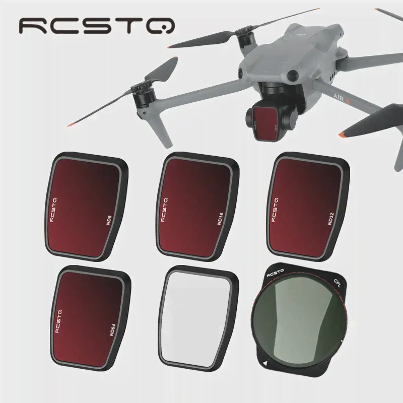 Набор фильтров RCSTQ ND для Dji Air 3 UV CPL ND8/16/32/64 Фильтр для дронов с объективом камеры ND/PL, регулируемый Для Аксессуаров дронов Dji Air 3-0